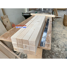 Mua  MS88  Thanh gỗ thông vuông 3cm x 3cm x dài 50cm + láng mịn 4 mặt
