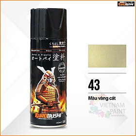 COMBO Sơn Samurai VÀNG CÁT 43 gồm 4 chai đủ quy trình độ bền cao (Lót – Nền 124 - Màu 43 - Bóng)