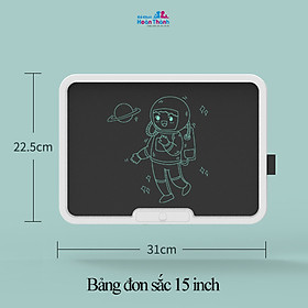 Bảng vẽ tự xóa điện tử, bảng viết vẽ thông minh cỡ lớn 15,19 inch màn hình LCD đa sắc đồ họa đẹp kèm bút dạy học