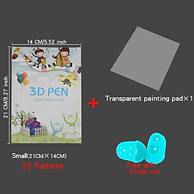 In 3D Bút vẽ Sách vẽ lại có thể tái sử dụng Mẫu giấy dày 22/40 Mẫu giấy rõ ràng Mẫu vẽ cho 3D Pen Quà tặng trẻ em