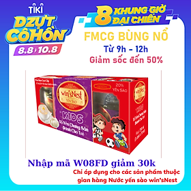 Yến sào cao cấp win'sNest kids 20% tổ yến chưng sẵn dành cho trẻ em (3Lọ/ Lốc) hương vị vani sản phẩm thích hợp cho trẻ em từ 1 tuổi trở lên.