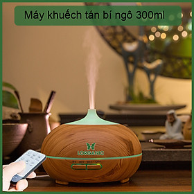 Máy khuếch tán/ máy xông tinh dầu Lorganic bí ngô 300ml FX2061 - kèm remote/ Phun sương sóng siêu âm/ Thích hợp xông phòng 15-40m2.