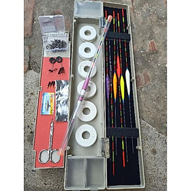 SALE Bộ hộp phao câu cá+ phụ kiện câu đài đầy đủ như hình