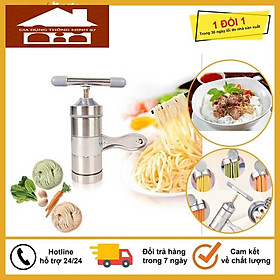 Máy Làm Bún, Mỳ Tươi Tại Nhà Bằng Inox, Tặng Kèm Bộ 5 Size Bún