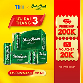 Combo 2 Thùng Bia Trúc Bạch - Thùng 24 lon 330ml