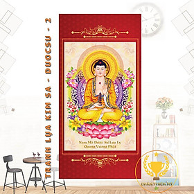 Mua Phật Dược Sư - Tranh Vải Kim Sa Cao Cấp