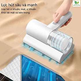 Máy Hút Bụi Mini Cầm Tay Máy Hút Bụi Giường Nệm Diệt Khuẩn 99% Bằng UV