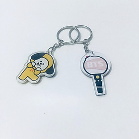 Móc khóa BTS Chimmy mica combo 2 móc