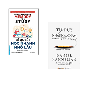 Combo Sách Giáo Dục Hiệu Quả: Bí Quyết Học Nhanh Nhớ Lâu +Tư Duy Nhanh Và Chậm  /Tặng Bookmark 