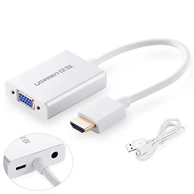 Mua Ugreen UG40212MM102TK Màu Trắng Bộ chuyển HDMI sang VGA vỏ nhôm - HÀNG CHÍNH HÃNG