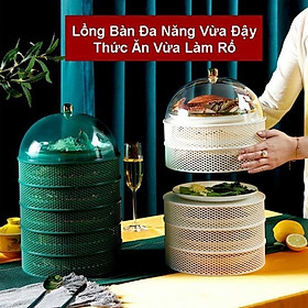 Mua (HÀNG ĐẸP) Lồng bàn đa tầng vừa bảo quản đồ ăn vừa làm rổ