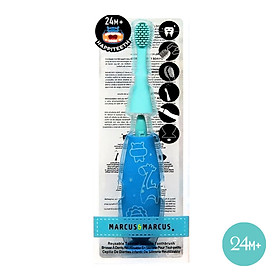 Bàn chải đánh răng silicon cho bé Marcus & Marcus, từ 2 tuổi - Xanh