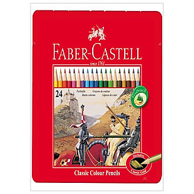 Faber-Castell-Chì Màu Rl Classic-24 Màu Dài (Hộp Thiếc)