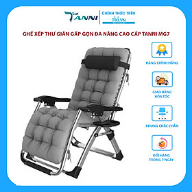 Ghế Xếp Thư Giãn Gấp Gọn Đa Năng Cao Cấp TANNI MG7, Ghế Thư Giãn Bập Bênh Nằm Nghỉ Ngơi Đọc Sách Nhập Khẩu