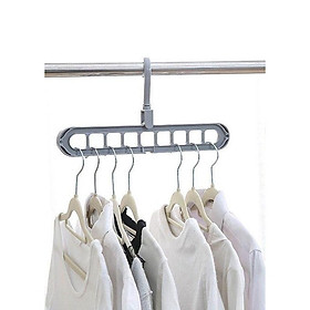 Mua Móc treo quần áo thông minh tiết kiệm diện tích tủ đứng thanh nhựa 9 lỗ mắc phơi đa năng tiện lợi