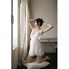 Váy Ngủ Kèm Quần Lọt Khe Nữ Sexy Quyến Rũ Siêu Gợi Cảm Chất Liệu Cao Cấp Co Dãn Mềm Mại Blackinner