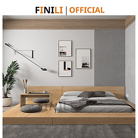 Combo giường ngủ bệt và bàn học ngồi bệt phong cách Nhật FINILI hiện đại dễ lắp ráp FNL551
