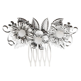 1 Set Flower Comb Tassel U Shape Stick Pin Dangle Earrings Tassel Beads Ancient Chinese Cosplay Hair Barrette Earring Set
