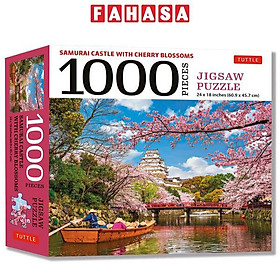 Samurai Castle & Cherry Blossoms - 1000 Piece Jigsaw Puzzle: Cherry Blossoms At Himeji Castle (Finished Size 24 in x 18 in)