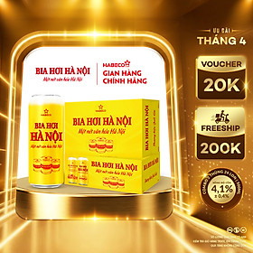 Combo 2 Thùng Bia Hơi Hà Nội - Thùng 24 lon 500ml