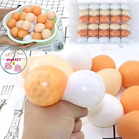 Mua (3 MÀU) Đồ chơi Quả Trứng Gà Squishy Bóp Ra hạt nở slime co giãn đàn hồi giải tỏa căng thẳng