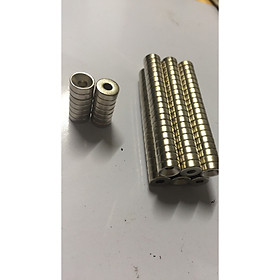 Bộ 50 viên Nam châm đất hiếm 8x3 lỗ 3.5mm