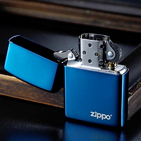 Bật lửa Zippo Xanh Sapphire (trơn bóng xanh) - Zippo Fullbox