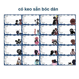 40 Nhãn vở Roblox Doors Ambush figure seek hide Rush Eyes Halt Jack Glitch / nhãn dán Roblox Doors Ambush figure seek