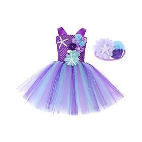 Mermaid Costume Dress for Girls Sequin for Dance Pretend Play Birthday Party