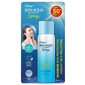 Xịt Chống Nắng Kháng Bụi Sunplay Skin Aqua Anti Pollution Spray SPF50+ Pa++++ 50g