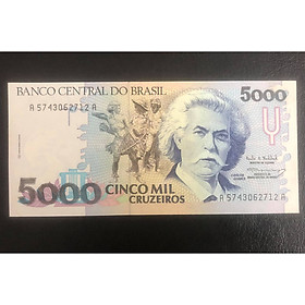Mua Tiền quốc gia lớn nhất Nam Mỹ 5000 cinco mil cruzeiros Brazil sưu tầm - Tiền mới keng 100% - Tặng túi nilon bảo quản