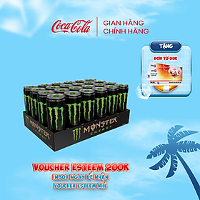 [TẶNG VOUCHER ESTEEM] Lốc 24 Lon Nước Tăng Lực Giải Khát Monster Energy 355ml/Lon Sale 25.5 Coca-Cola Official Store