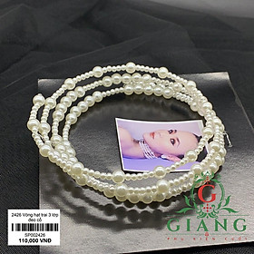 Vòng cổ hạt trai 3 lớp phụ kiện cô dâu chụp hình phụ kiện đi tiệc phụ kiện cưới Giang Sp002426