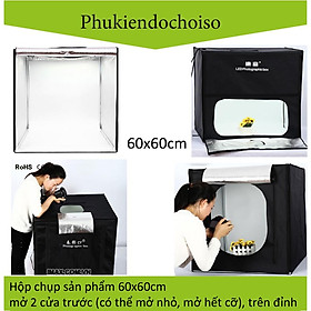 Hình ảnh Hộp chụp sản phẩm Ciya CY-60, Có 2 đèn Led, 60x60cm