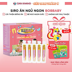 Siro ăn ngủ ngon cho bé BobBaby Dân Khang cải thiện chứng biếng ăn giúp bé ăn ngon ngủ sâu giấc hộp 20 ống x 10ml
