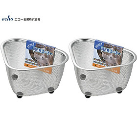 Mua Rổ inox tam giác có chân đế chống trượt Echo Metal - Hàng nội địa Nhật Bản