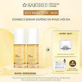 Combo 2 Serum dưỡng sáng, chống lão hóa, phục hồi da Sakirei NMN Revitalize Serum 30ml