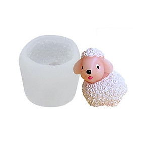 Khuôn silicon 4d làm rau câu làm bánh Cừu trắng