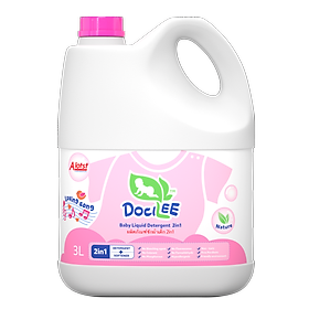 Nước Giặt Xả Quần Áo Em Bé Docilee 2in1 3000ml