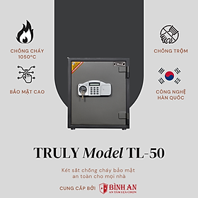 Mua Két Sắt Chống Cháy Gia Đình TRULY TL-50 Nặng 75kg Chống Cháy Công Nghệ Hàn Quốc Đựng Vừa Hồ Sơ A4 - Hàng Chính Hãng