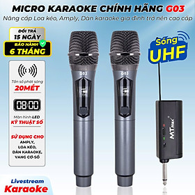 Mua Micro Karaoke G03 Pin Sạc - Micro Không Dây Cao Cấp Chính Hãng  Âm Thanh Trong Trẻo  Mạch Chống Hú Cao Cấp   Chuyên Dùng Cho Loa Kéo  Mixer  Amply Hiện Đại hàng nhập khẩu