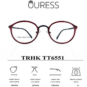 GỌNG KÍNH TR90 PHỐI CÀNG HỢP KIM CAO CẤP BỀN ĐẸP THỜI TRANG – HÀNG CHÍNH HÃNG TT6551