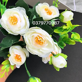 Hoa lụa - cụm hoa hồng tỉ muội