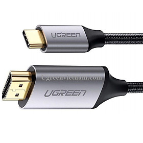 Cáp chuyển đổi USB-C sang HDMI hỗ trợ 4K, 3D dài 1,5m Ugreen 50570-Hàng Chính Hãng