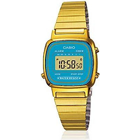 Casio Women's LA670WGA-2 Gold Stainless-Steel Quartz Watch with Digital Dial