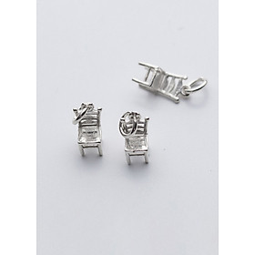 Combo 3 cái charm bạc hình cái ghế treo - Ngọc Quý Gemstones