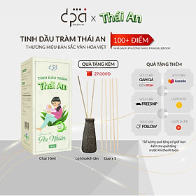 Tinh Dầu Thái An Nguyên Chất (10ml) - Tràm, Quế, Bạc Hà, Sả Chanh, Bưởi, Lá Xông - Đạt chứng nhận ISO toàn cầu 13485 - Xông Hương, Thư Giãn, Đuổi Côn Trùng, Tắm