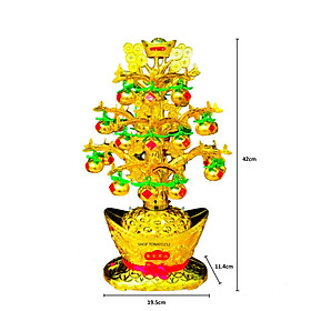 Mua CÂY TÀI LỘC TRÁI QUÝT XOAY MD22B TRƯNG NGÀY TẾT TRANG TRÍ TỦ THẦN TÀI
