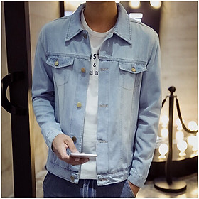 ÁO KHOÁC JEAN NAM TRƠN XANH NHẠT