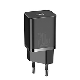 Mua Củ sạc nhanh PD20W Baseus Super Si chuôi dẹt trang bị cổng Type-C nhỏ gọn cho Smartphone ( 2 màu ) - Hàng chính hãng